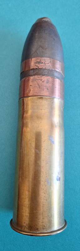 BOER WAR ERA 40 MM POM POM SHELL - TOTALLY INERT / FFE