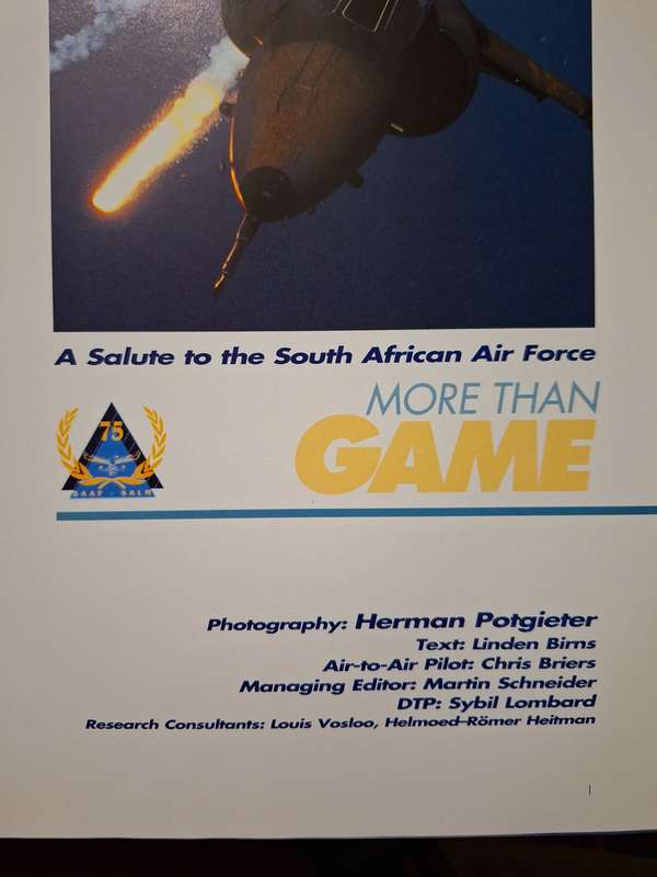 HERMAN POTGIETER - MORE THAN GAME A salute to the SAAF  - HARDCOVER