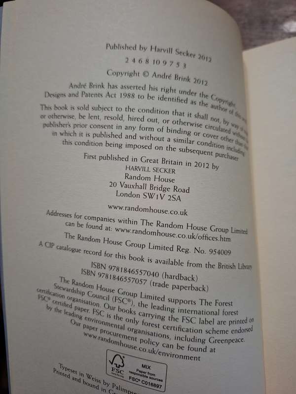 PHILIDA - ANDRE BRINK - 310 PAGES SOFTCOVER (21,4 X 13.5CM)