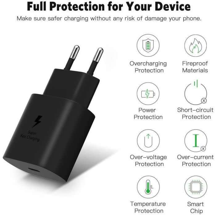 25W USB-C Super Fast Charger for Samsung