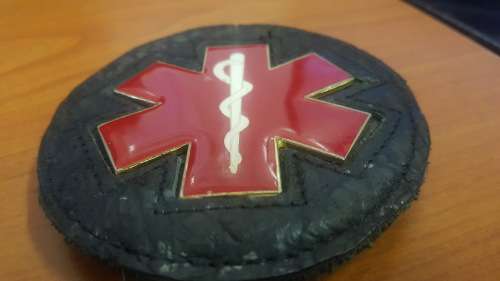 Paramedic Real Leather badge