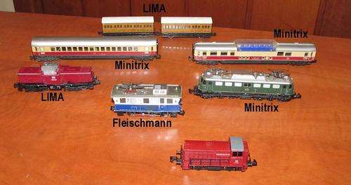 n gauge, lima, minitrix, fleischmann, train, railway, model