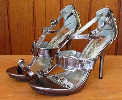 high heels, silver, sandals, ladies, shoes, women