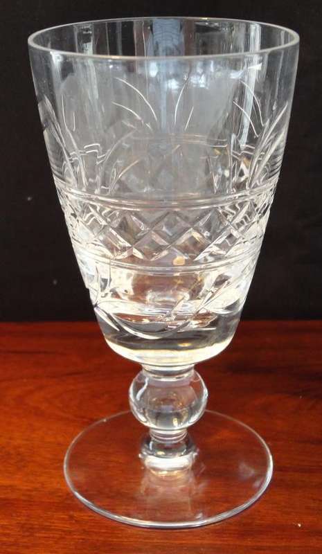 Stuart Crystal Imperial Pattern Six White Wine Glasses