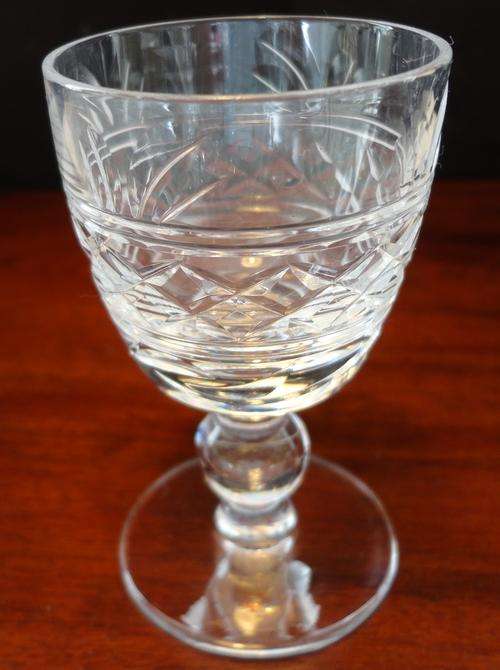 Stuart Crystal Imperial Pattern  Set Of Eight Liqueur Glasses