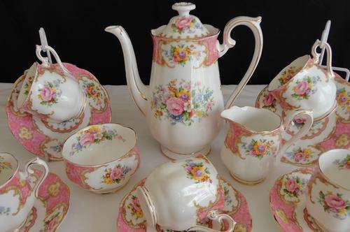 Royal Albert Lady Carlyle Complete Coffee Set