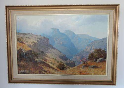 Michael Albertyn Oil On Canvass Stunning Large Painting