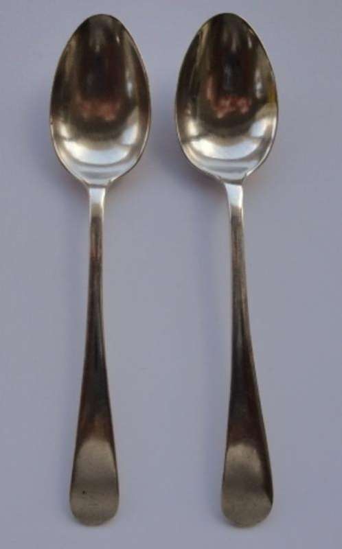 Pair Hallmarked Silver Coffee Spoons Deakin And Francis Birmingham 1915 WT 25.5gms