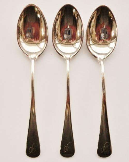 Three Hallmarked Silver Teaspoons Birmingham 1913