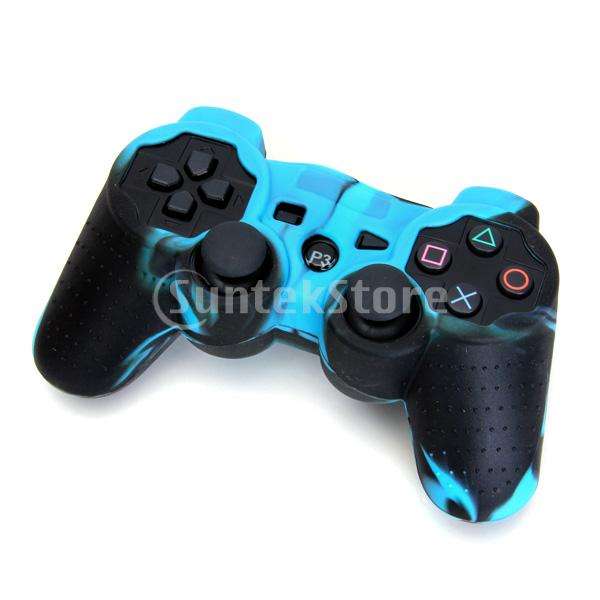 PS3 *Black Blue Camo* Silicon Cover for Controller (FREE SHIPPING) IN STOCK!