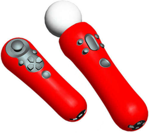 PS3 RED Silicon Case Covers for both Move & Motion Controllers (BRAND NEW) FREE SHIPPING!