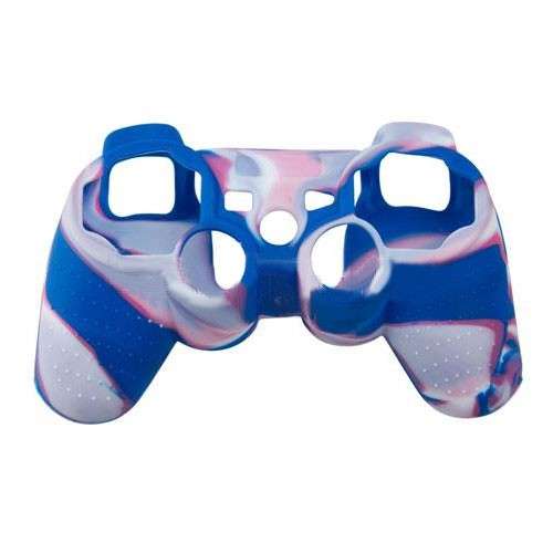 PS3 Camouflage *White Blue Pink Grey* Silicon Cover for Controller (FREE SHIPPING) ITEM IN STOCK!