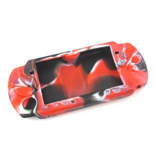 PSP Silicone Protective Case Camouflage Red*Black (BRAND NEW) FREE SHIPPING!