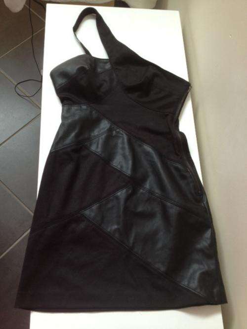 STUNNING Guess dress with faux leather size Large (small size)