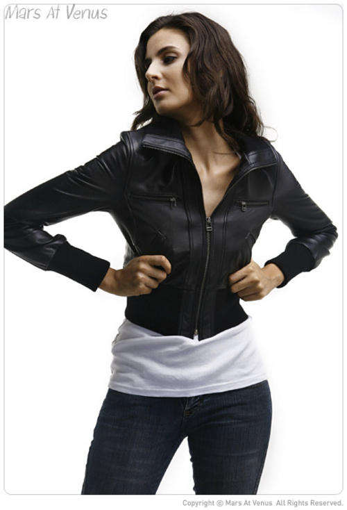 Short Genuine lambs Leather jacket size SMALL - Excellent condition