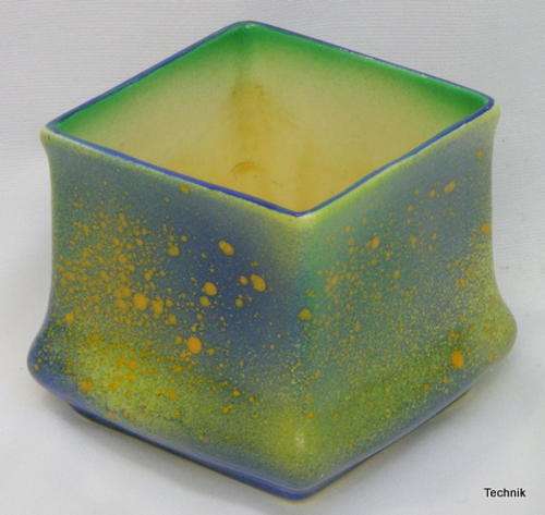 Circa 1930's Royal Doulton Oriental Glaze Miniature Vase