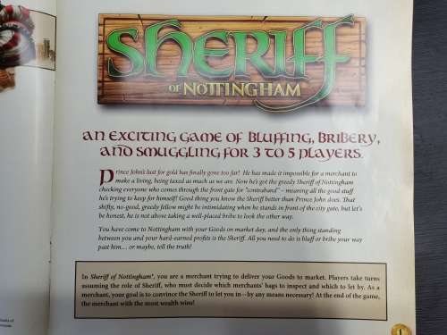 Sheriff of Nottinham Board Game