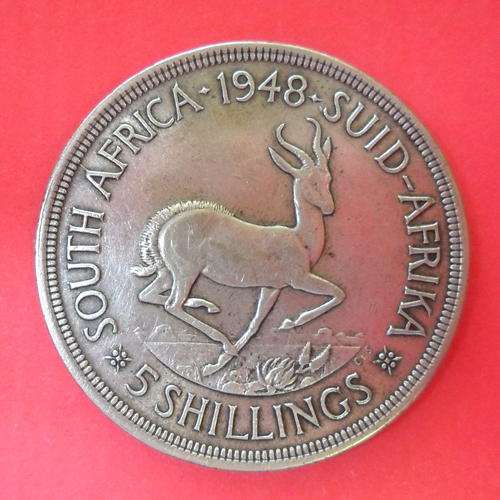 1948 CROWN (5 Shilling) South Africa- 0.800 silver metal content