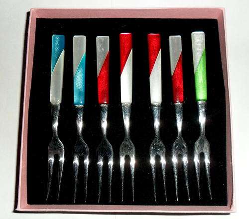Beautiful Retro Cake Forks/Pastry Forks