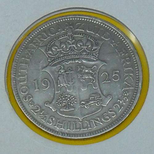 1925 SAU 2 1/2 Shilling - 0.800 Silver Metal Content
