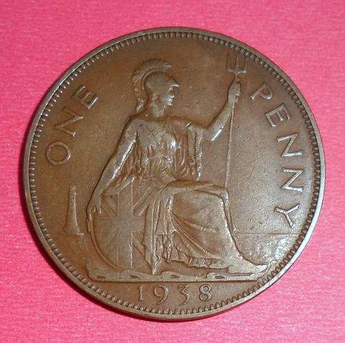 1938 King George VI Britannia Penny