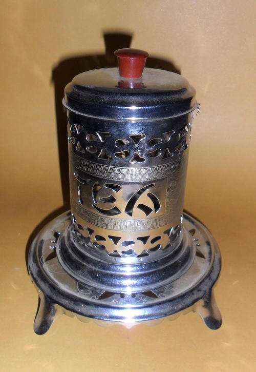 Vintage Metal Tea Bag Holder with Tray-Stand