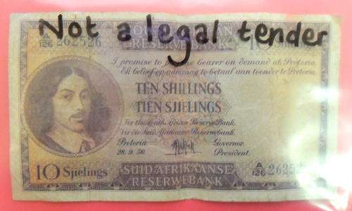 10 Shillings South African Reserved Bank