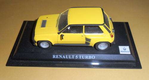 Renault 5 Turbo Collectable Toy Car on Base