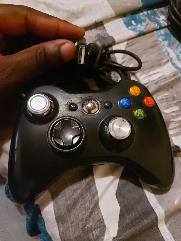 xbox 360 wired conroller and 2x ps2 controllers with pc adapter