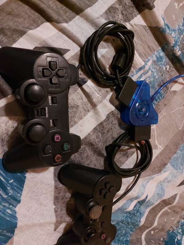 xbox 360 wired conroller and 2x ps2 controllers with pc adapter
