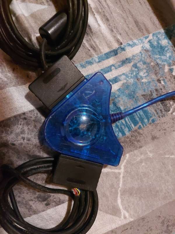 xbox 360 wired conroller and 2x ps2 controllers with pc adapter