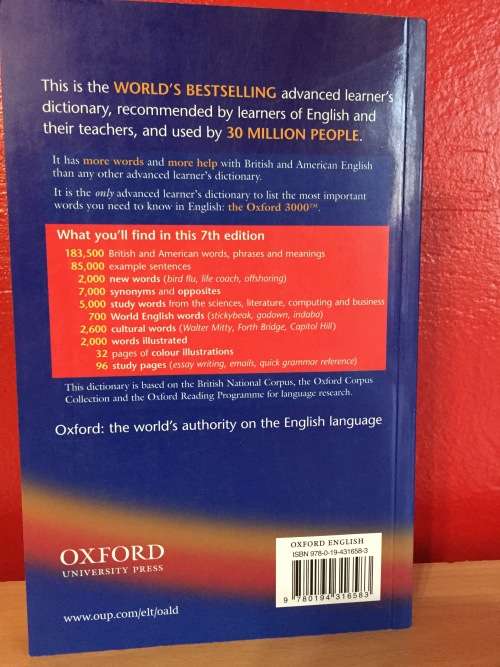 OXFORD ADVANCED LEARNER'S DICTIONARY - 7TH EDITION