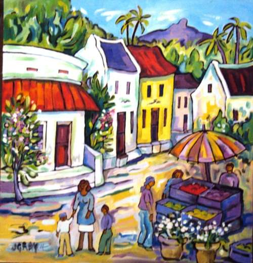 Cape Town "Bo Kaap" fruit and flower market.