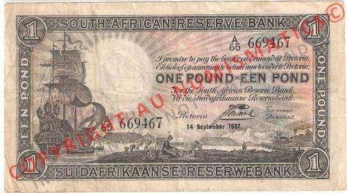 ***SCARCE*** SA 1POUND J POSTMUS - BARGAIN PRICE!!!!