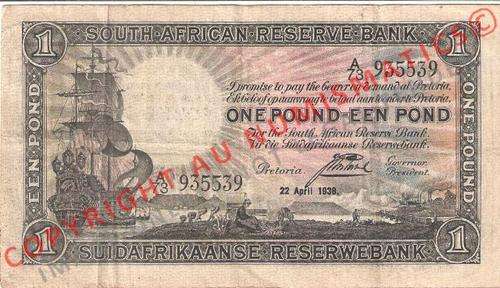 ***SCARCE*** SA 1POUND J POSTMUS - BARGAIN PRICE!!!!