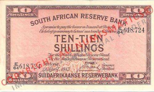***SCARCE*** SA 10 SHILLINGS J POSTMUS - XF+!! BARGAIN PRICE!!!!