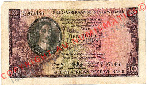 ***SCARCE*** SA 10POUND MH DE KOCK- PREFIX D1 - BARGAIN PRICE!!!!
