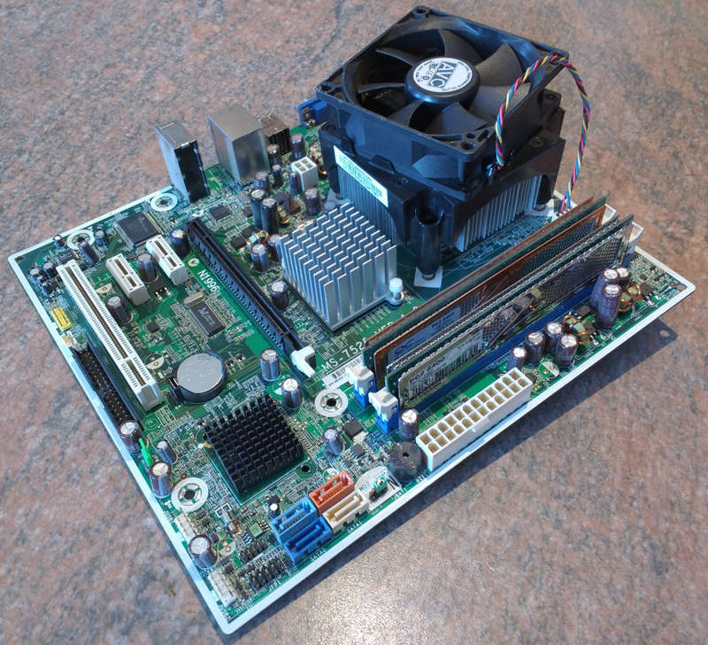 HP Socket 775 board | Pentium E2180 Dual Core 2GHz | 2GB OCZ DDR2-800 RAM | Free Courier Delivery