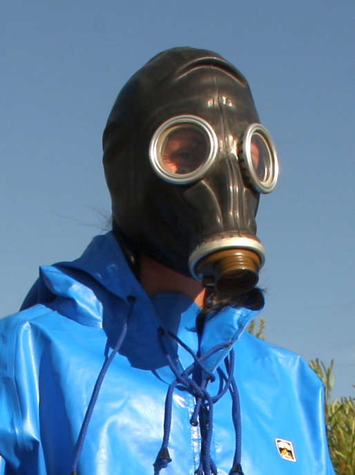 Genuine Soviet Black Russian Rubber Gas mask