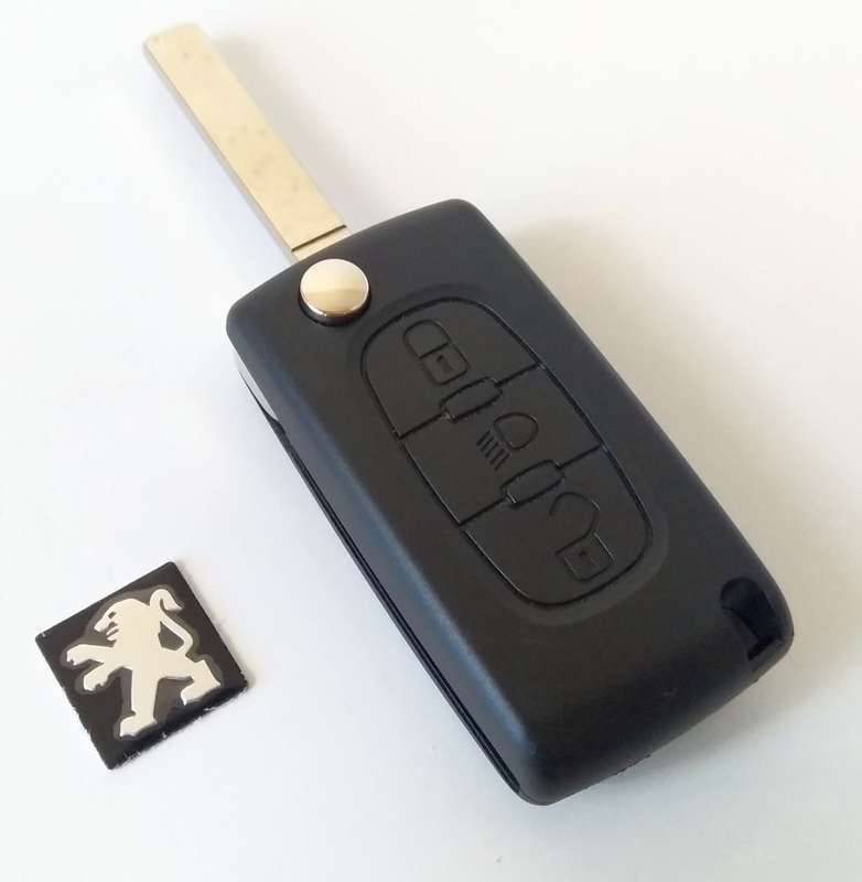 3 Button Flip Remote Shell for Peugeot 207 307 407 607 807 CE0523 Blade VA2