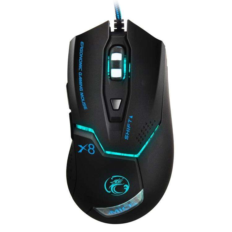 iMICE X8 LED Colorful Light USB 6 Buttons 3200 DPI Wired Optical Gaming Mouse
