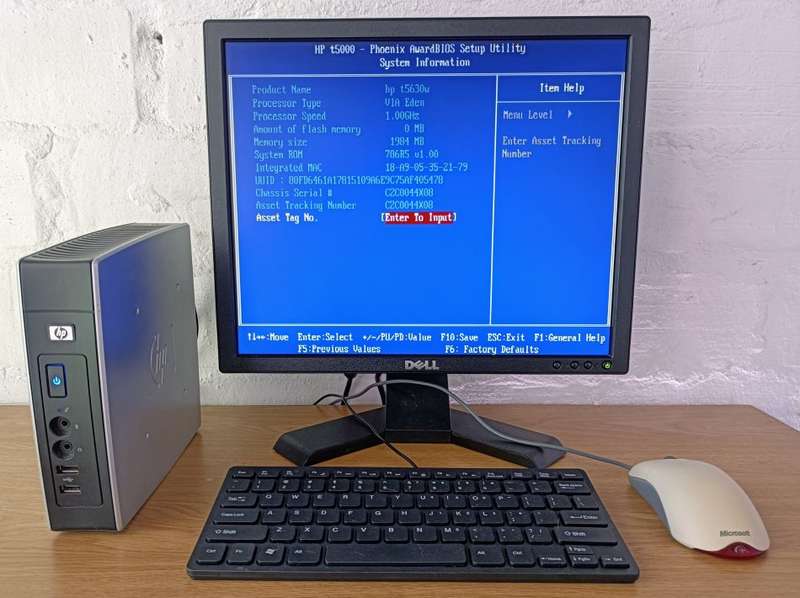 Retro Gaming | HP T5630W Thin Client | VIA Eden 1Ghz CPU | 2GB DDR2 800 RAM | 64GB HDD | Win 7 Pro