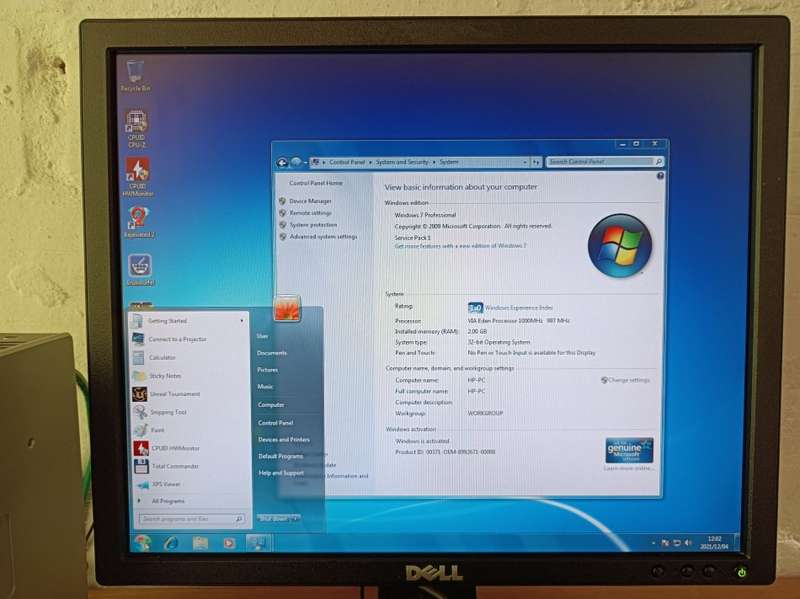 Retro Gaming | HP T5630W Thin Client | VIA Eden 1Ghz CPU | 2GB DDR2 800 RAM | 64GB HDD | Win 7 Pro