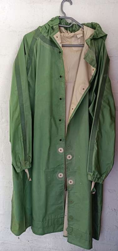 Soviet Chemical Rubber Coat and boots from Cold War | Raincoat, waterproof, protective coat