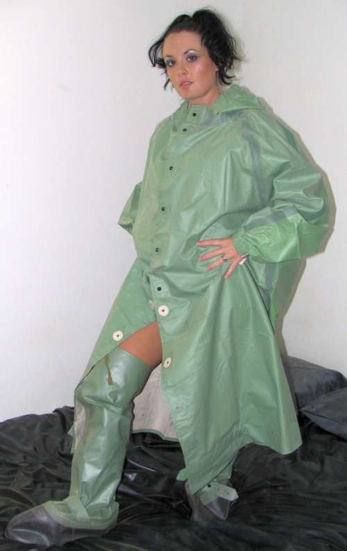 Soviet Chemical Rubber Coat and boots from Cold War | Raincoat, waterproof, protective coat