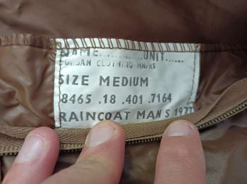 SADF Raincoat - 1977 - medium - made by Durban Clothing Manufacturers