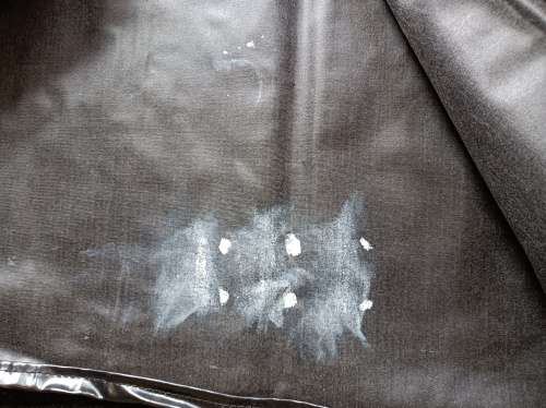 Vintage 1976 shiny black PVC raincoat