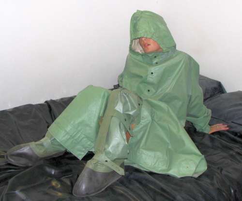 Soviet Chemical Rubber Coat and boots from Cold War | Raincoat, waterproof, protective coat