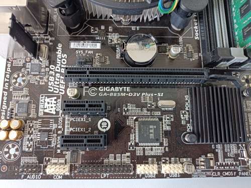 Intel Core i7 4770K + Gigabyte B85M motherboard + 16GB DDR3-1600