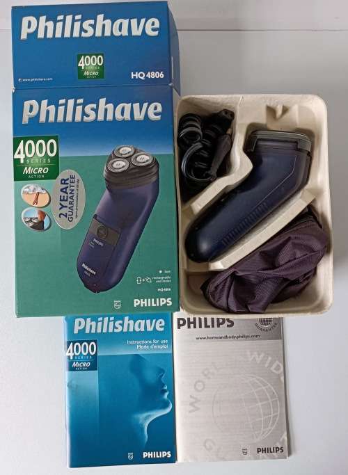 Philishave HQ 4806 rechargable shaver - in box - like new